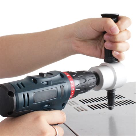 drill attachment to cut sheet metal|power drill metal cutter attachment.